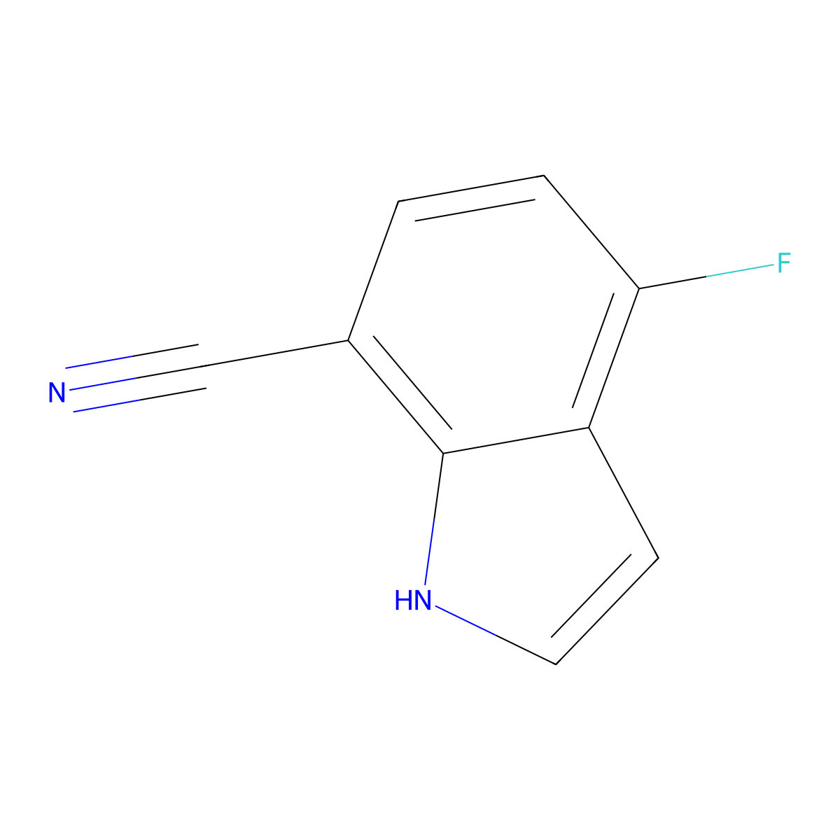 4-Fluoro-1H-indole-7-carbonitrile molecular structure, CAS 313337-33-6