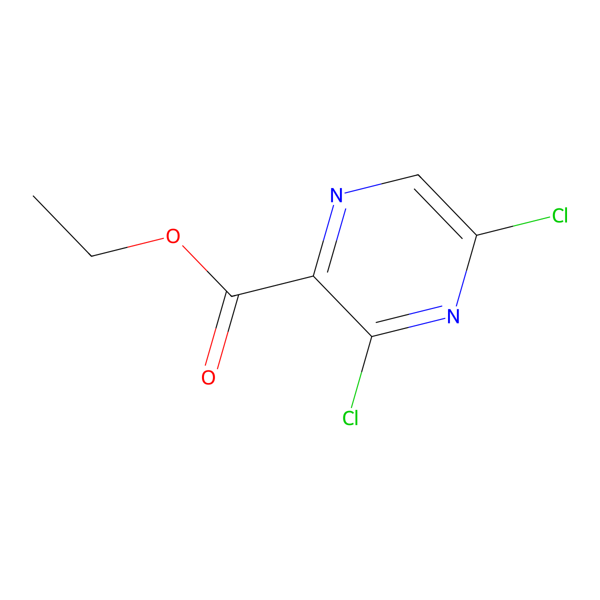 Ethyl 3,5-dichloropyrazine-2-carboxylate molecular structure, CAS 313339-91-2