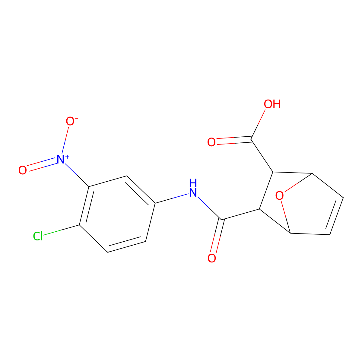 2-[(4-Chloro-3-nitrophenyl)carbamoyl]-7-oxabicyclo[2.2.1]hept-5-ene-3-carboxylic acid molecular structure, CAS 313343-46-3