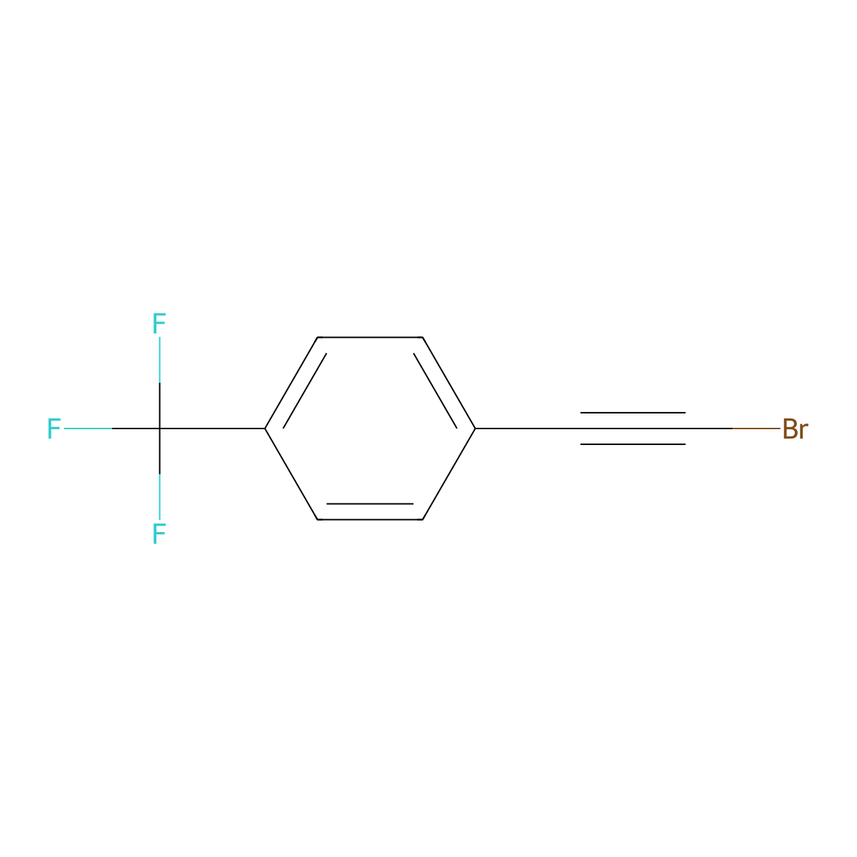 1-(Bromoethynyl)-4-(trifluoromethyl)benzene molecular structure, CAS 313343-88-3