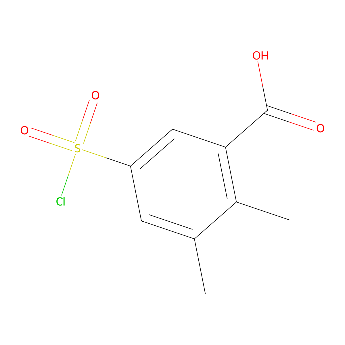5-(Chlorosulfonyl)-2,3-dimethylbenzoic acid molecular structure, CAS 313346-22-4