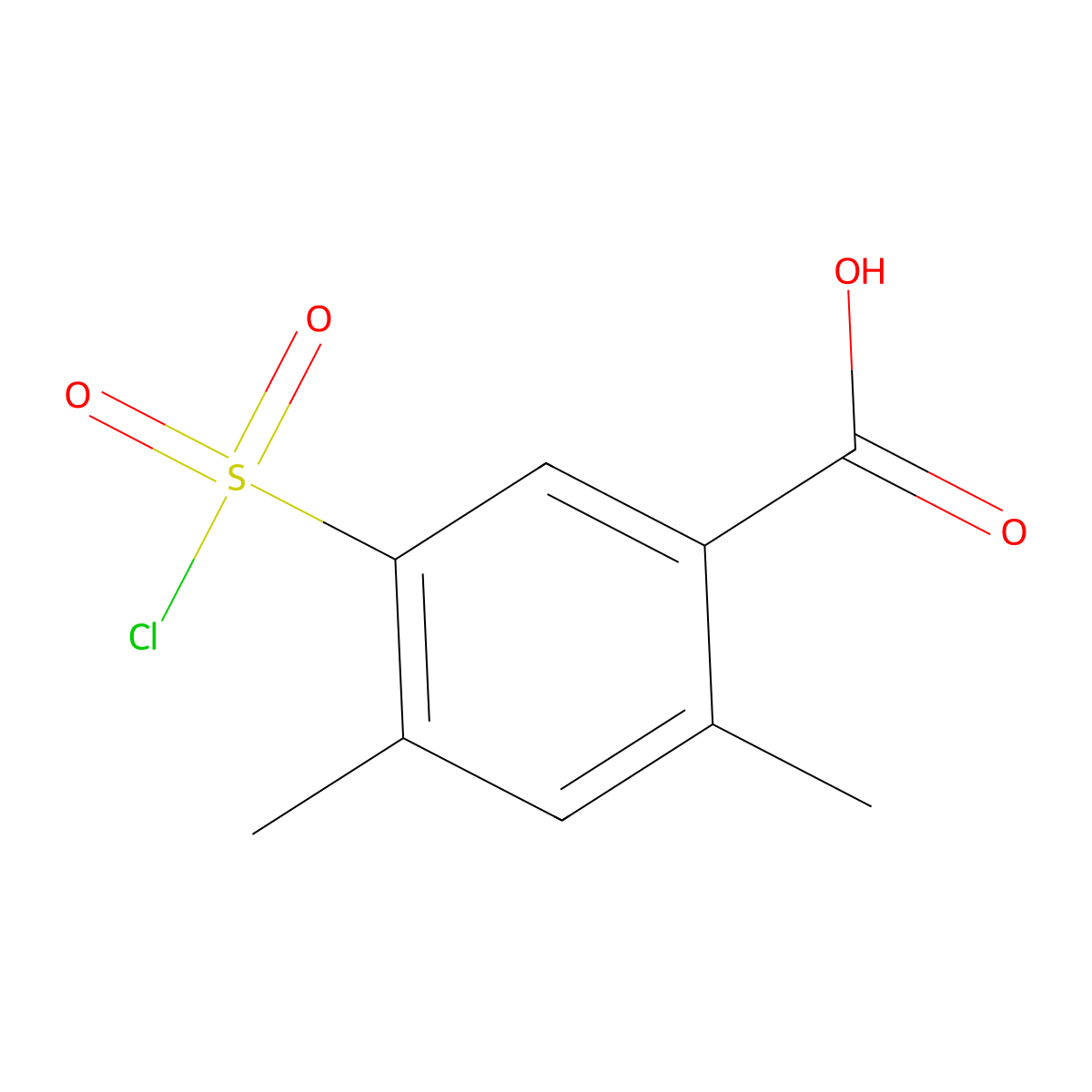 5-(Chlorosulfonyl)-2,4-dimethylbenzoic acid molecular structure, CAS 313346-23-5