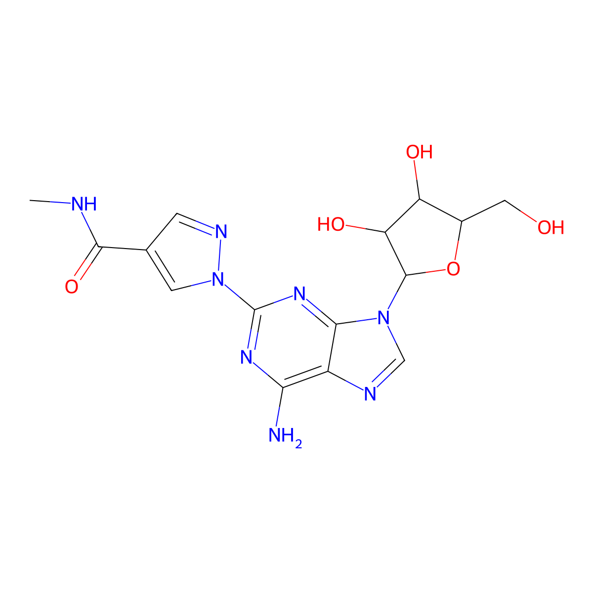 Regadenoson molecular structure, CAS 313348-27-5