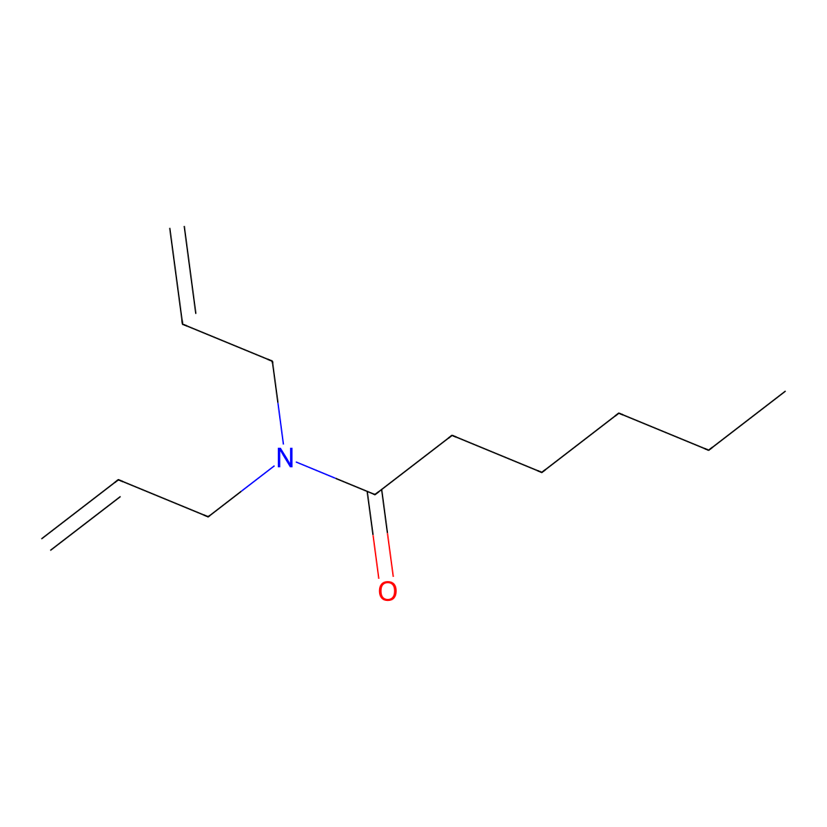 N,N-Bis(prop-2-en-1-yl)hexanamide molecular structure, CAS 31335-86-1
