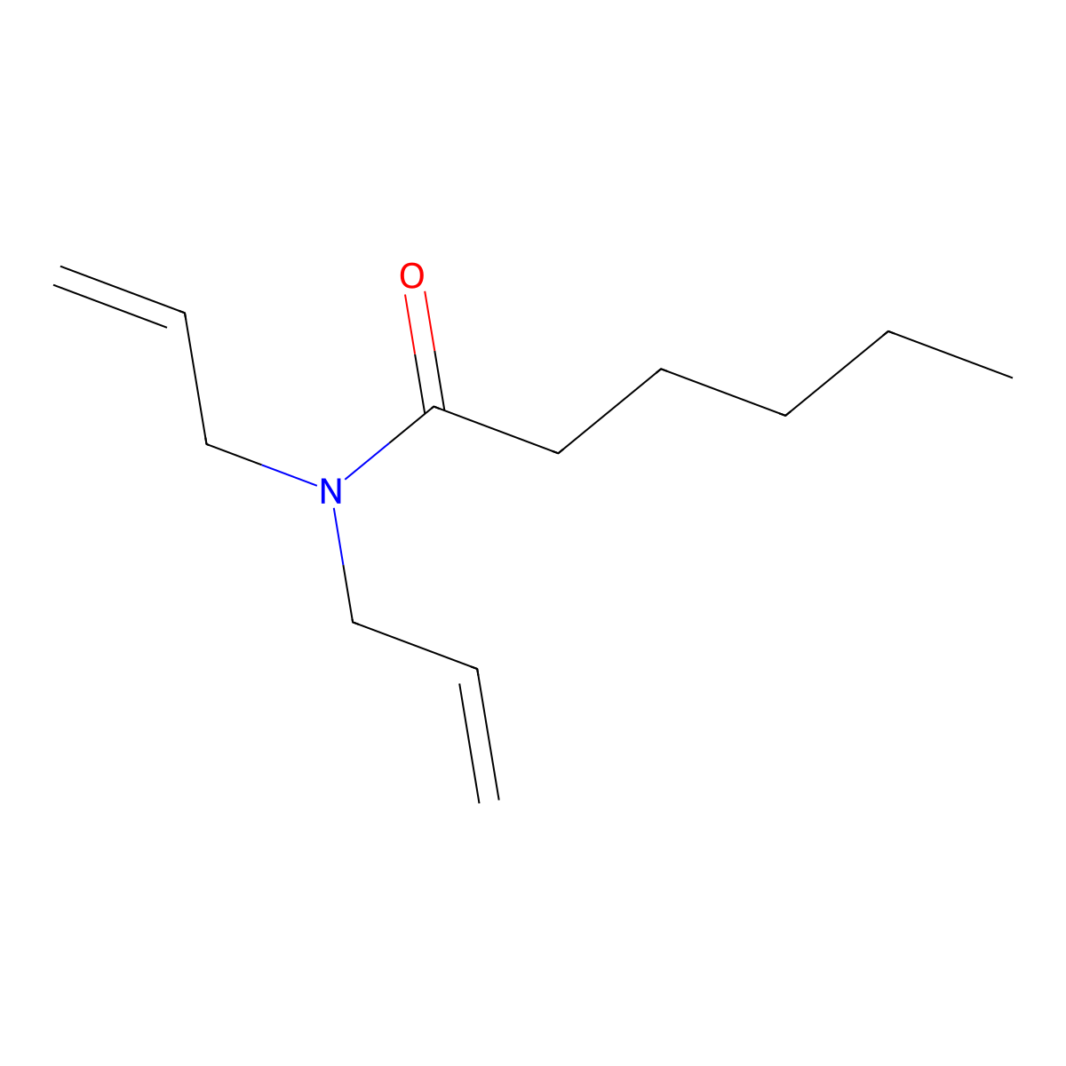 N,N-Bis(prop-2-en-1-yl)hexanamide molecular structure, CAS 31335-86-1