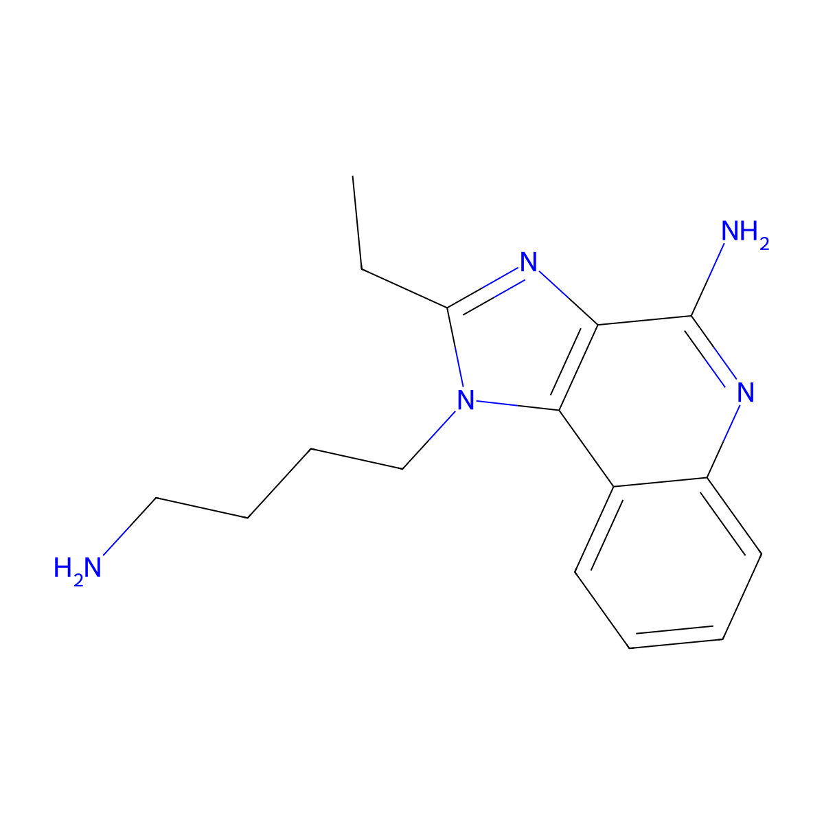 1-(4-aminobutyl)-2-ethyl-1H-imidazo[4,5-c]quinolin-4-amine molecular structure, CAS 313350-30-0