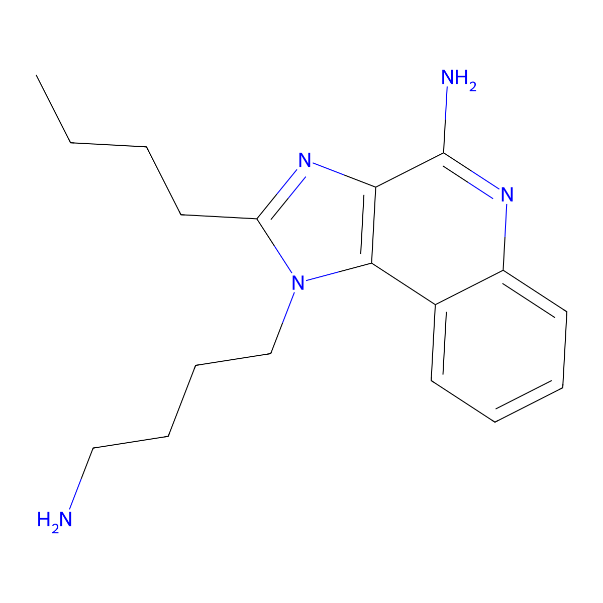 1-(4-Aminobutyl)-2-butyl-1H-imidazo[4,5-c]quinolin-4-amine molecular structure, CAS 313350-31-1