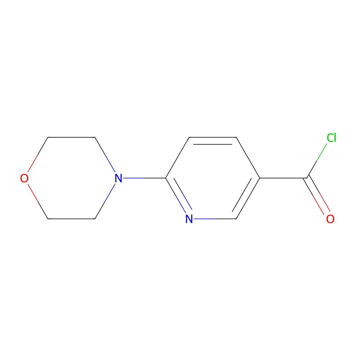 6-Morpholinonicotinoyl Chloride molecular structure, CAS 313350-36-6