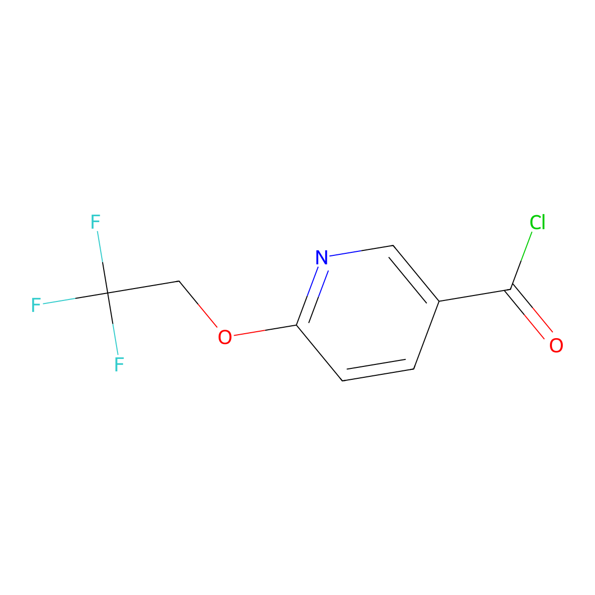 3-Pyridinecarbonyl chloride, 6-(2,2,2-trifluoroethoxy)- molecular structure, CAS 313350-45-7