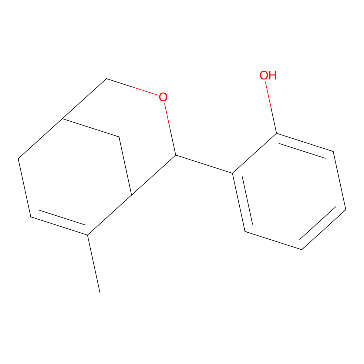 2-(6-Methyl-3-oxabicyclo[3.3.1]non-6-en-4-yl)phenol molecular structure, CAS 313360-80-4