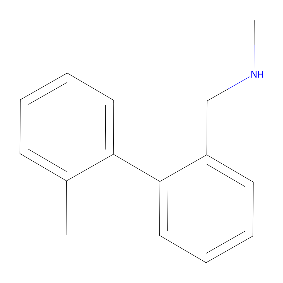 N,2'-Dimethyl[1,1'-biphenyl]-2-methanamine molecular structure, CAS 313361-84-1