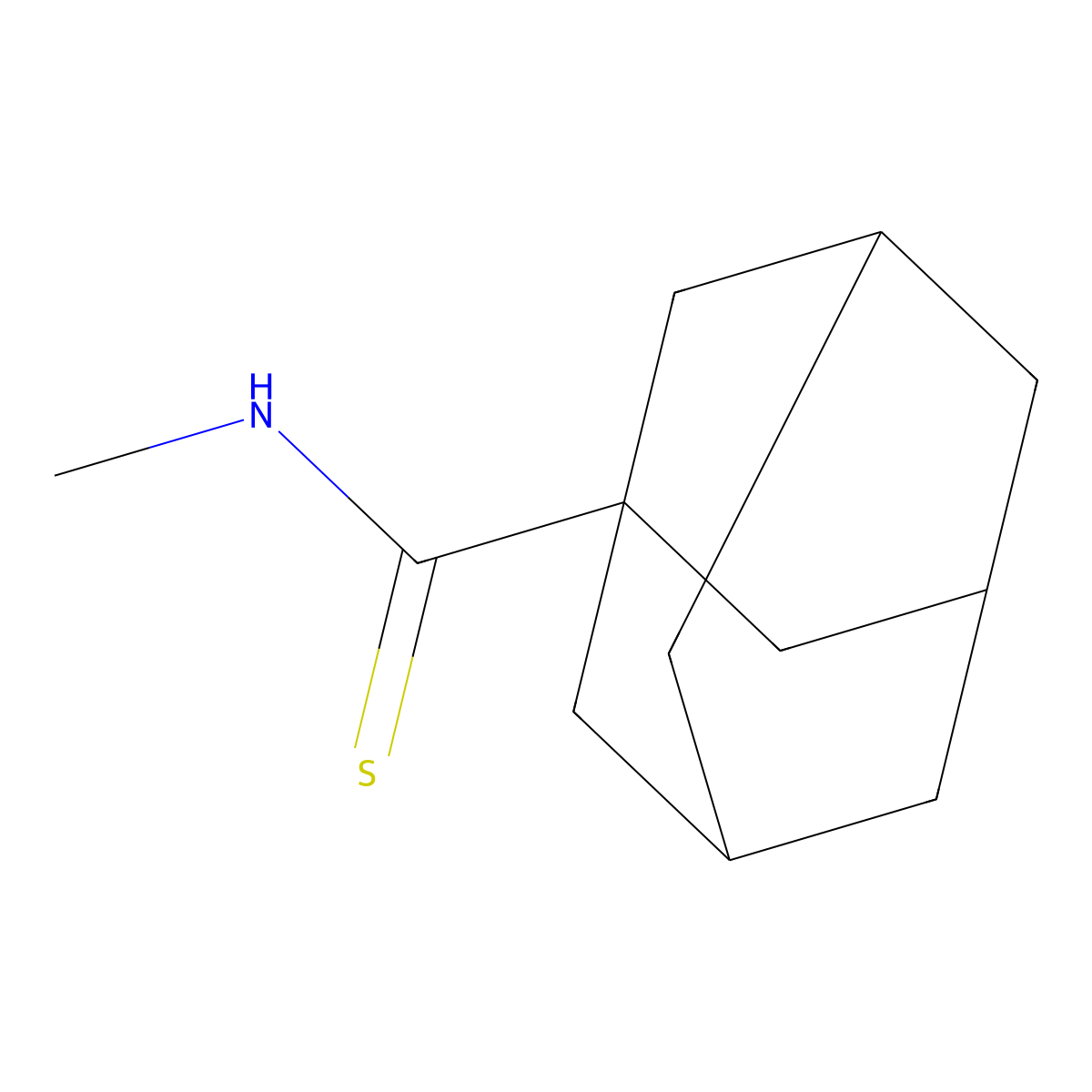 N-methyladamantane-1-carbothioamide molecular structure, CAS 313364-31-7