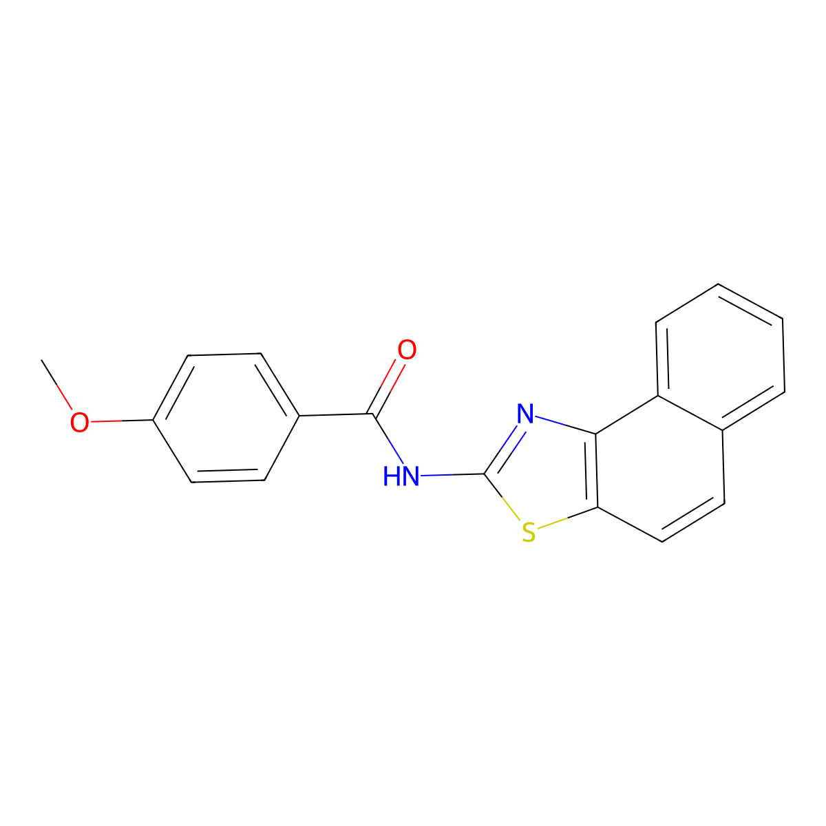 N-benzo[e][1,3]benzothiazol-2-yl-4-methoxybenzamide molecular structure, CAS 313365-79-6