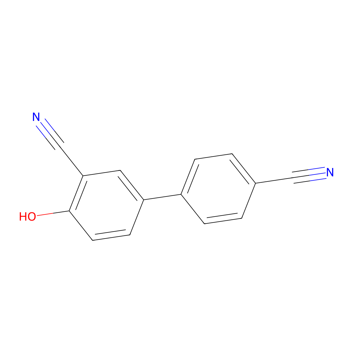 2-Cyano-4-(4-cyanophenyl)phenol molecular structure, CAS 313366-70-0
