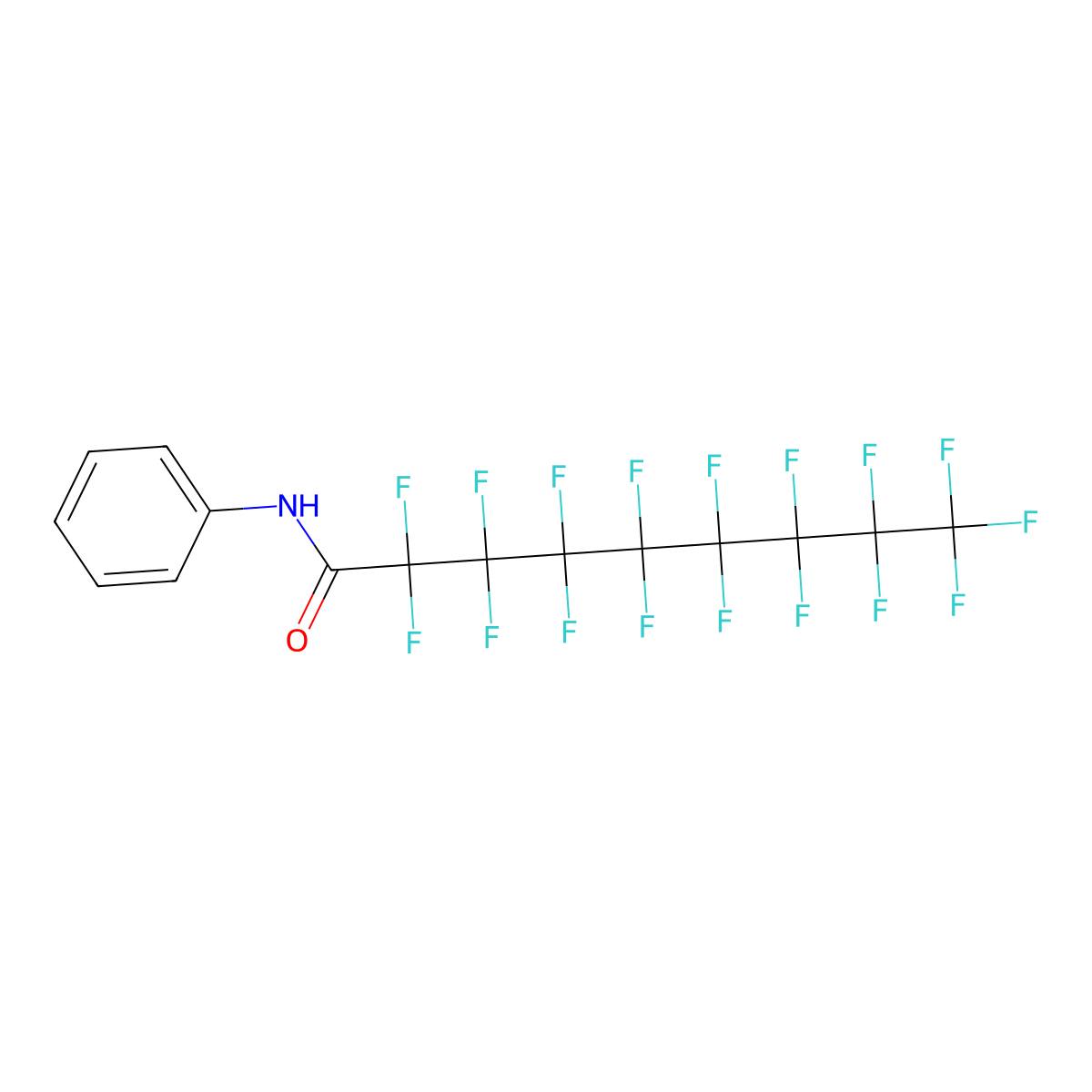 2,2,3,3,4,4,5,5,6,6,7,7,8,8,9,9,9-Heptadecafluoro-N-phenylnonanamide molecular structure, CAS 313366-93-7