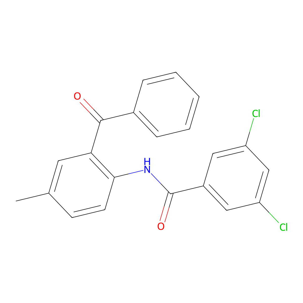 N-(2-benzoyl-4-methylphenyl)-3,5-dichlorobenzamide molecular structure, CAS 313367-13-4