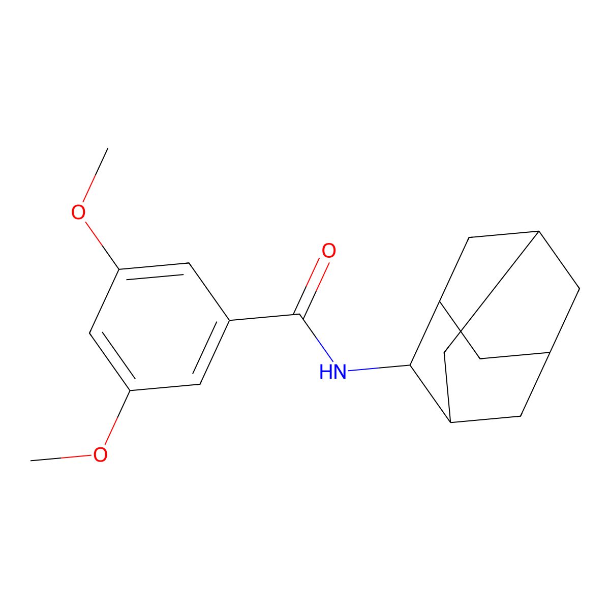 N-(adamantan-2-yl)-3,5-dimethoxybenzamide molecular structure, CAS 313367-23-6