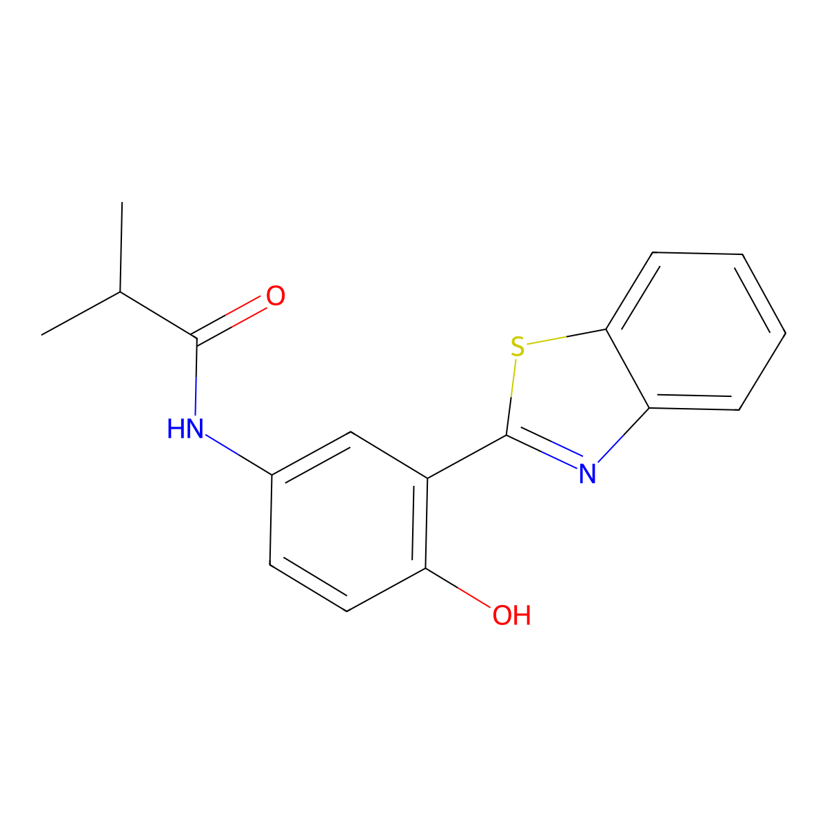 N-[3-(1,3-Benzothiazol-2-YL)-4-hydroxyphenyl]-2-methylpropanamide molecular structure, CAS 313367-30-5