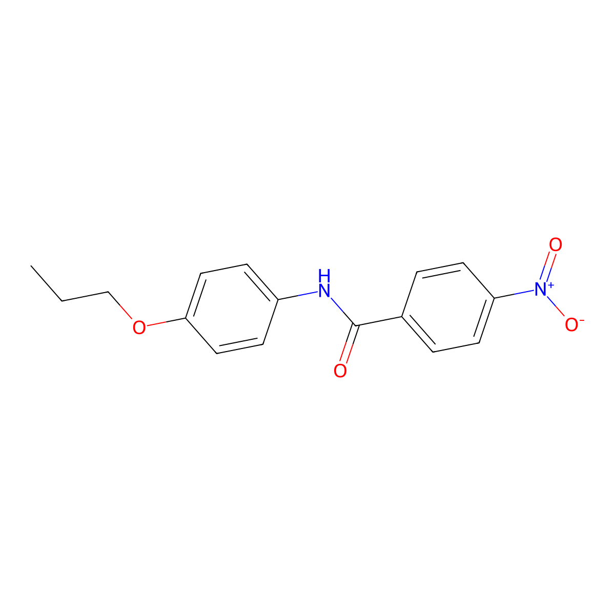 4-nitro-N-(4-propoxyphenyl)benzamide molecular structure, CAS 313367-34-9