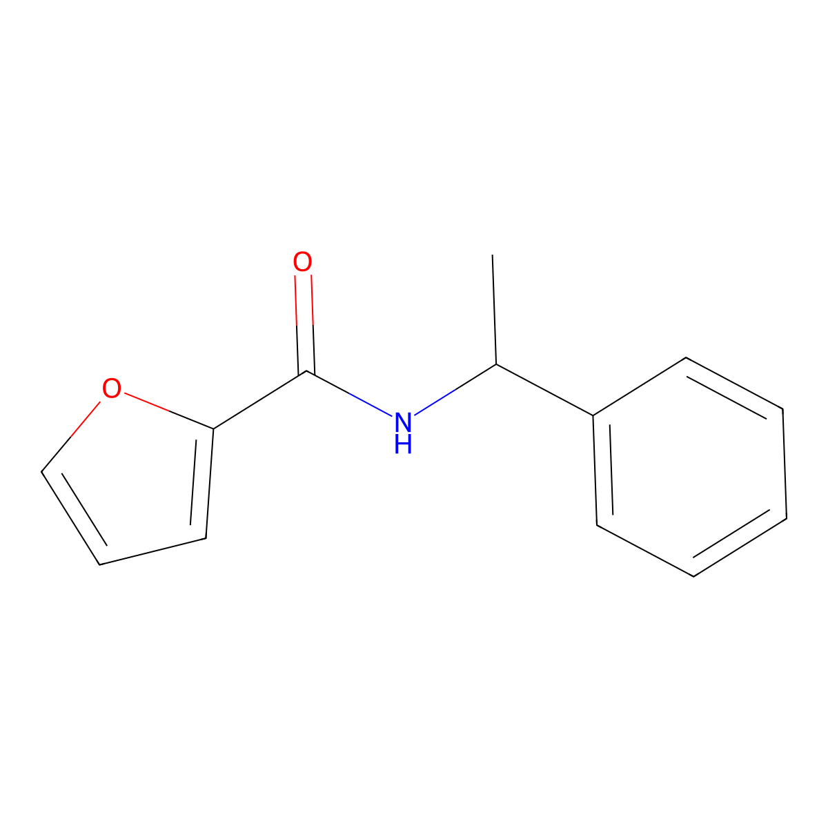 N-(1-phenylethyl)furan-2-carboxamide molecular structure, CAS 313367-66-7
