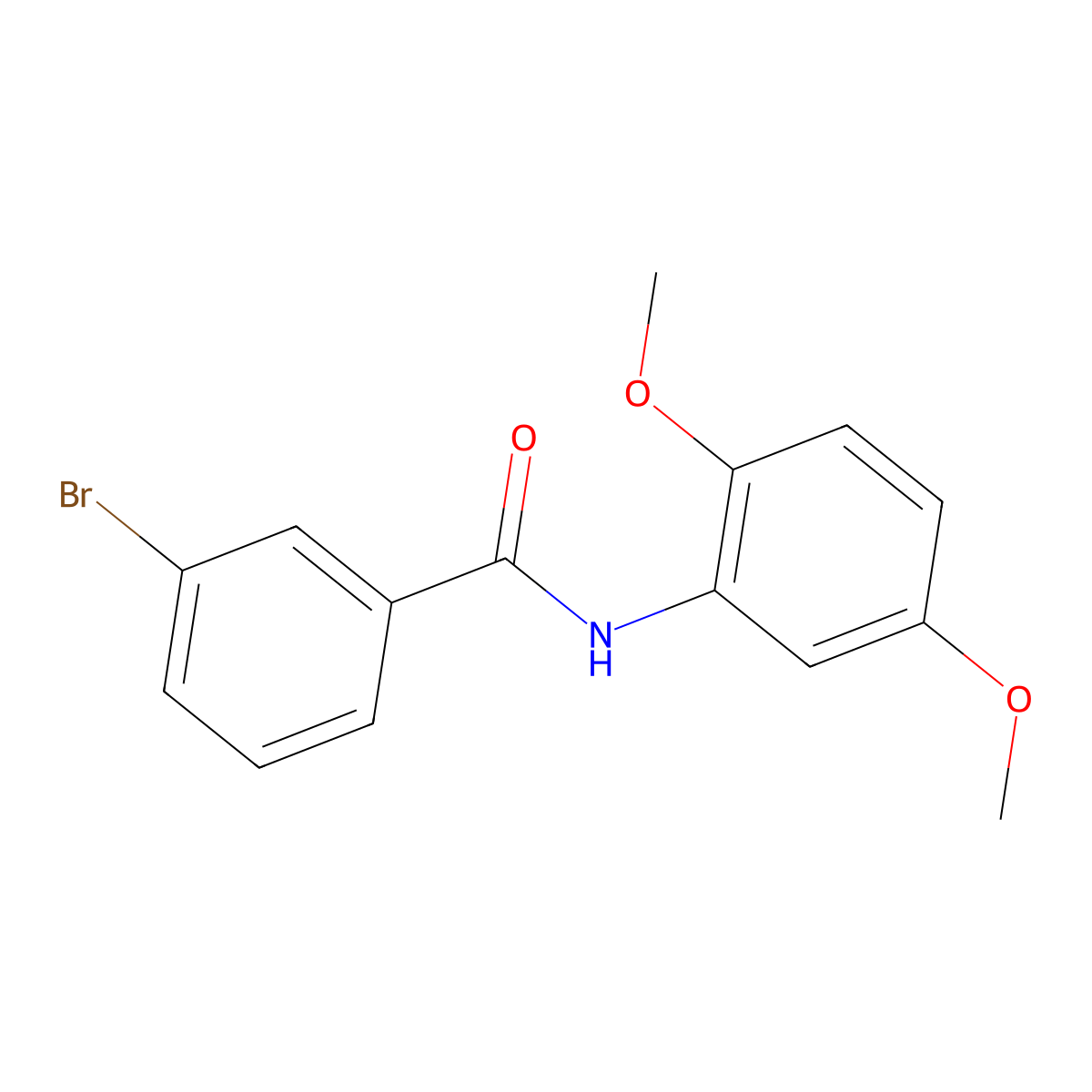 3-Bromo-N-(2,5-dimethoxyphenyl)benzamide molecular structure, CAS 313368-16-0