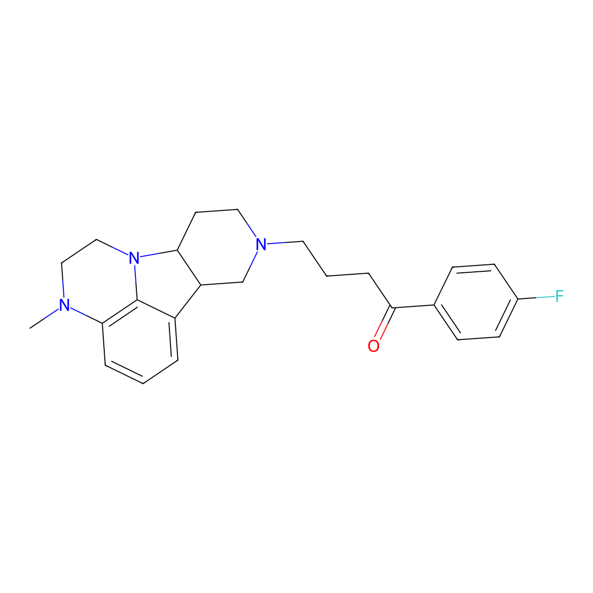 Lumateperone molecular structure, CAS 313368-91-1