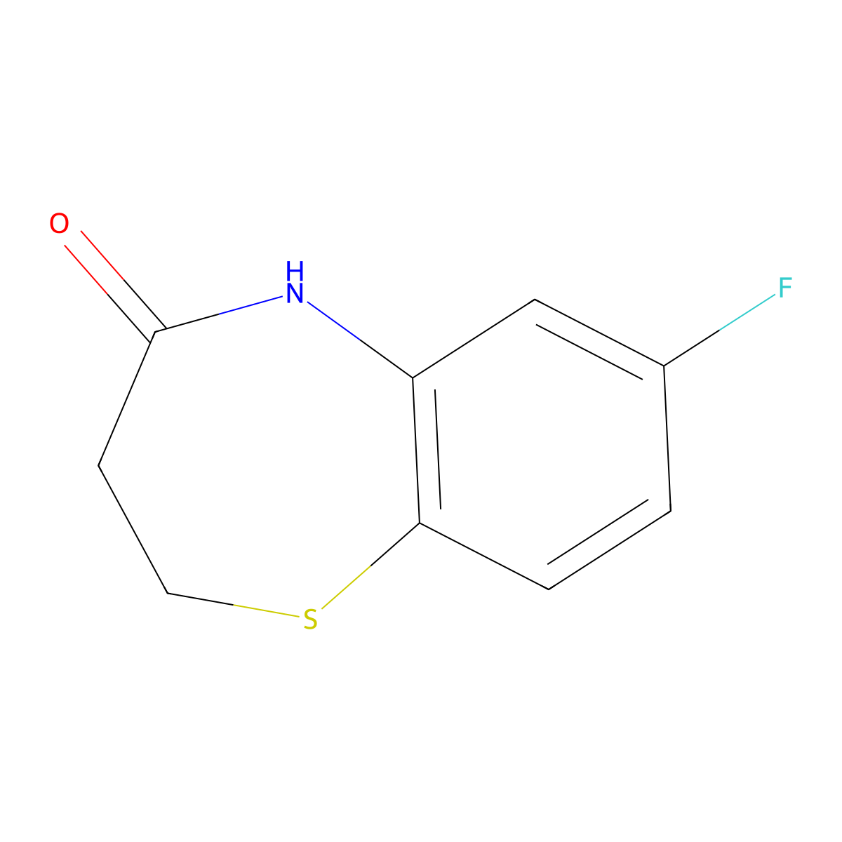 7-Fluoro-2,3,4,5-tetrahydro-1,5-benzothiazepin-4-one molecular structure, CAS 313369-11-8