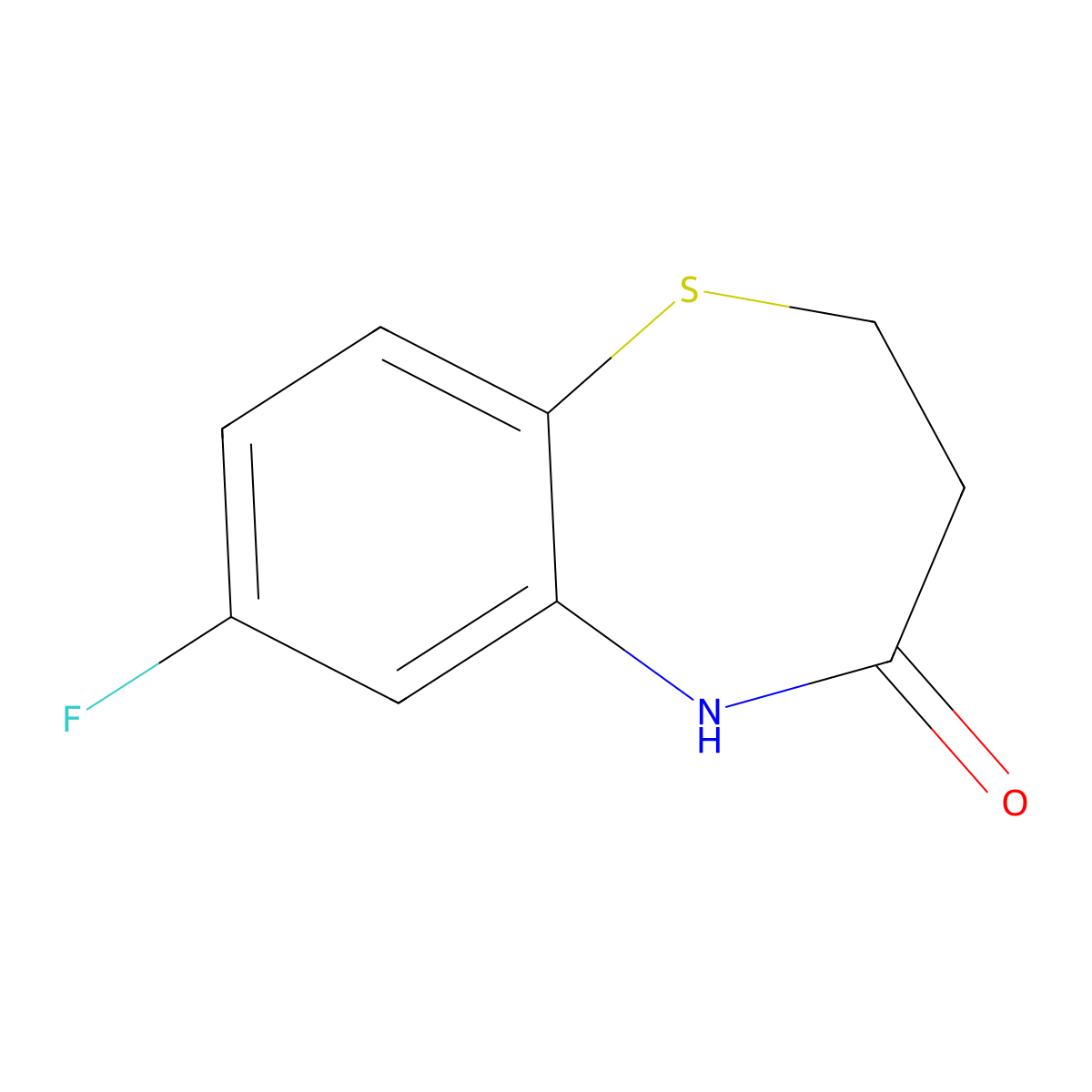 7-Fluoro-2,3,4,5-tetrahydro-1,5-benzothiazepin-4-one molecular structure, CAS 313369-11-8