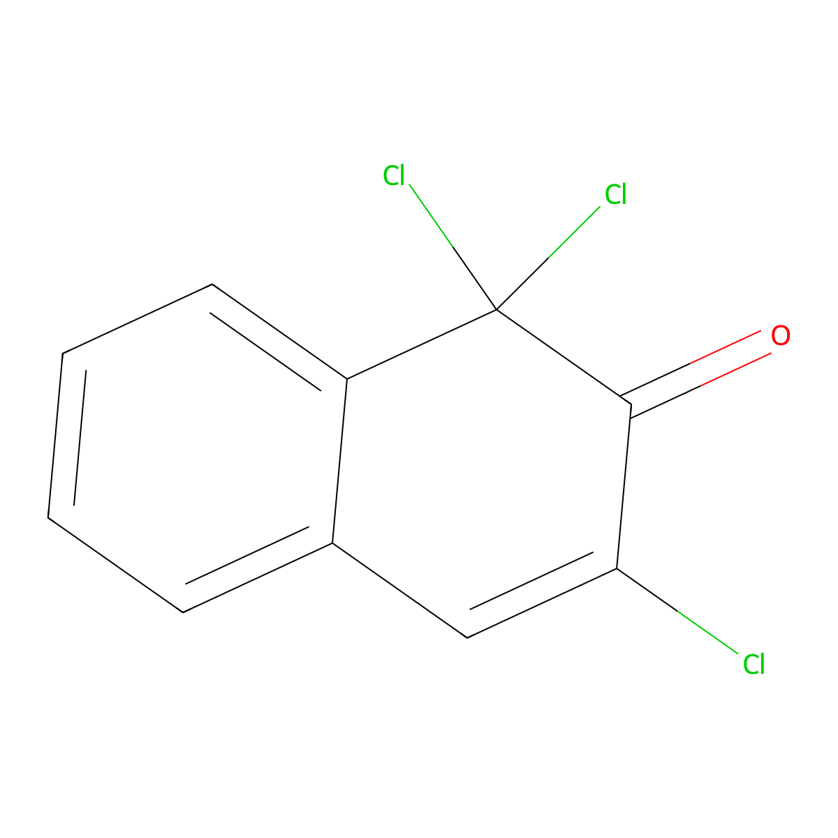 1,1,3-trichloronaphthalen-2(1H)-one molecular structure, CAS 31337-01-6