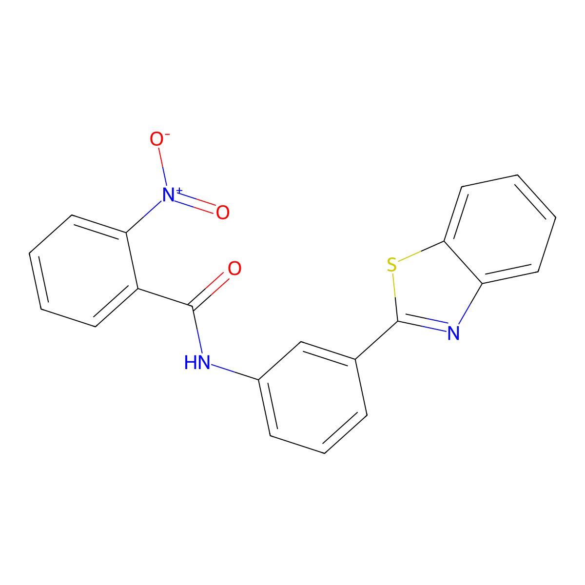 N-(3-Benzothiazol-2-ylphenyl)-2-nitrobenzamide molecular structure, CAS 313370-07-9
