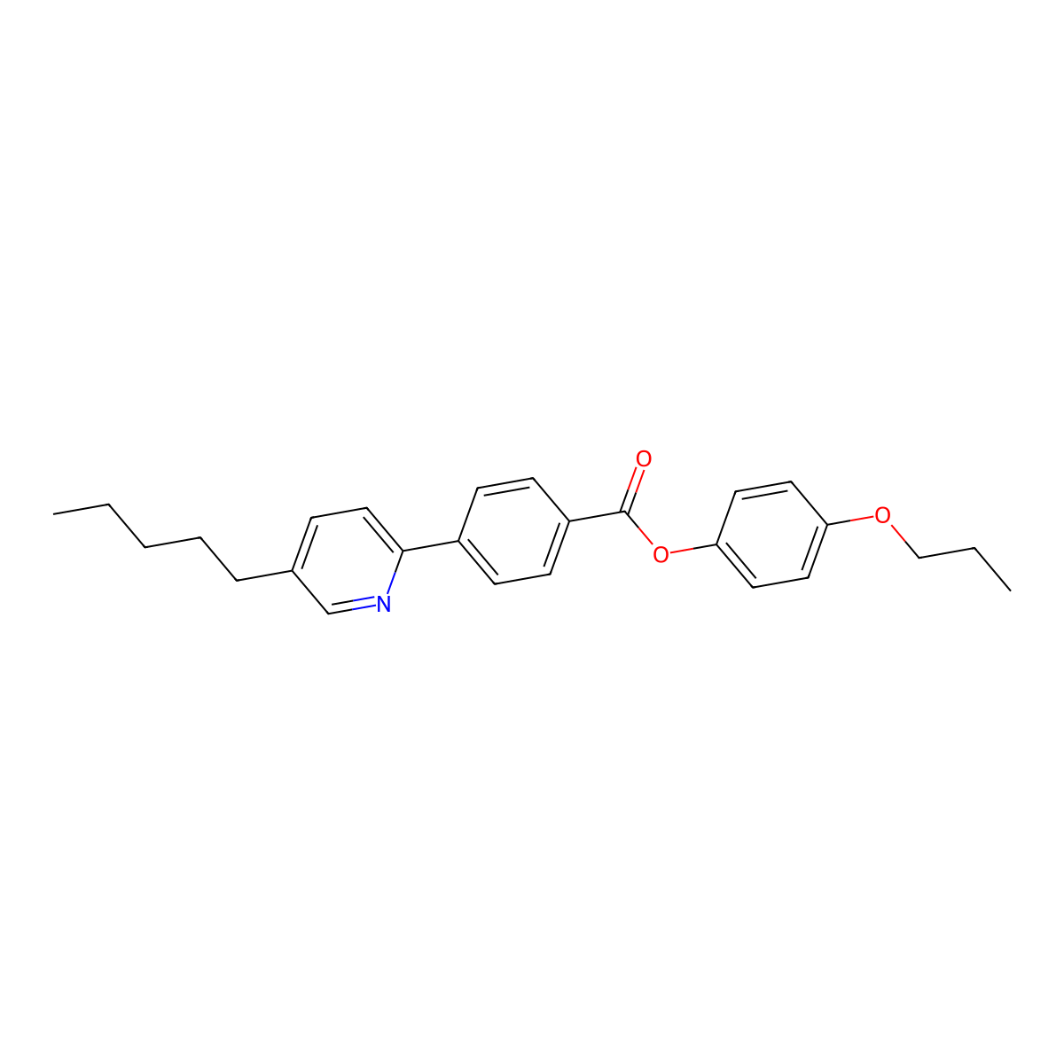 4-Propoxyphenyl 4-(5-pentylpyridin-2-yl)benzoate molecular structure, CAS 313372-01-9