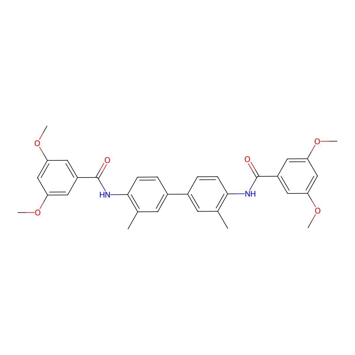 N-[4-[4-[(3,5-dimethoxybenzoyl)amino]-3-methylphenyl]-2-methylphenyl]-3,5-dimethoxybenzamide molecular structure, CAS 313372-11-1