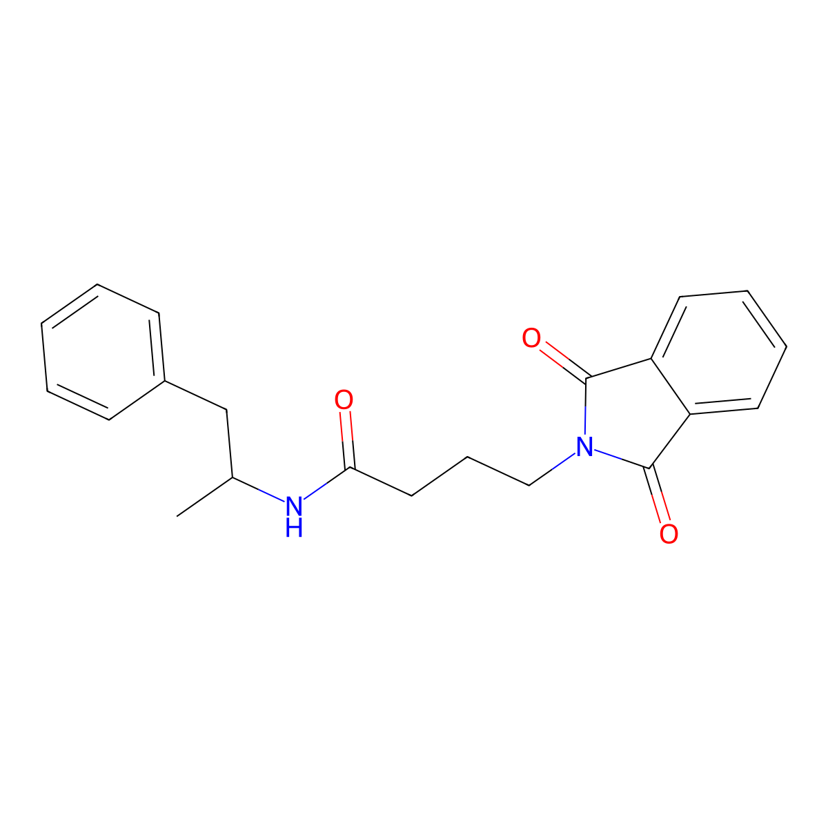 4-(1,3-dioxo-1,3-dihydro-2H-isoindol-2-yl)-N-(1-phenylpropan-2-yl)butanamide molecular structure, CAS 313372-21-3