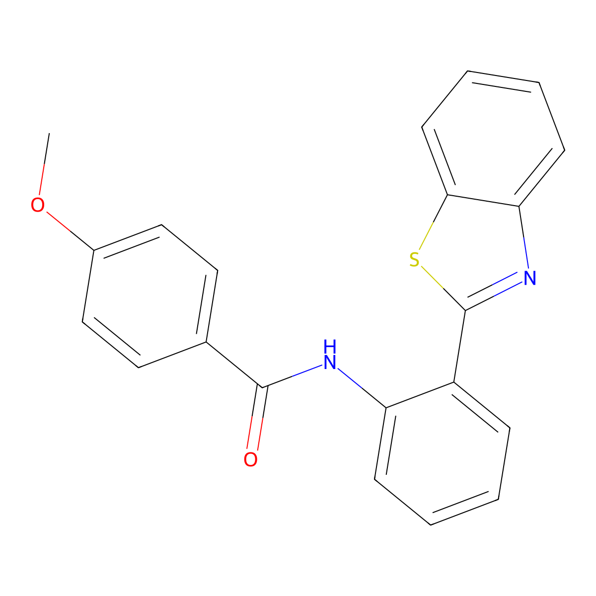 N-[2-(1,3-benzothiazol-2-yl)phenyl]-4-methoxybenzamide molecular structure, CAS 313372-33-7