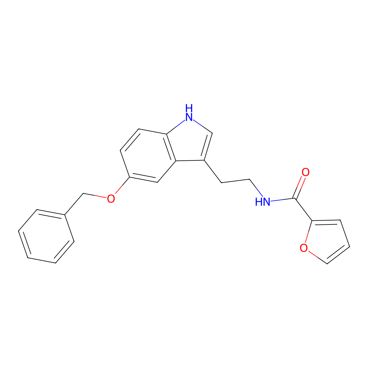 N-[2-(5-phenylmethoxy-1H-indol-3-yl)ethyl]furan-2-carboxamide molecular structure, CAS 313372-47-3