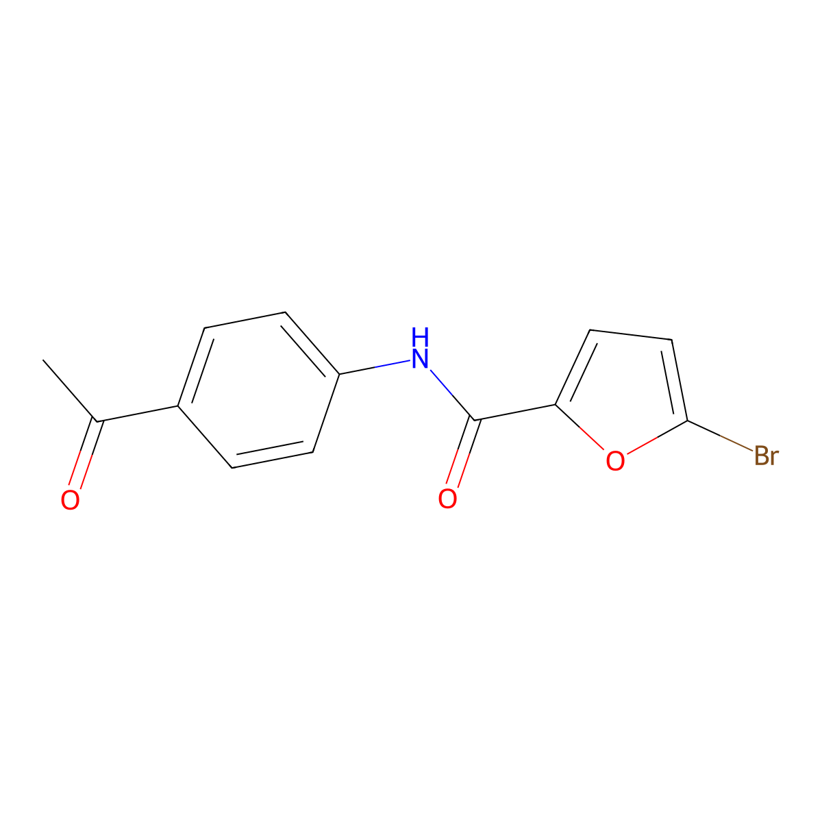 N-(4-acetylphenyl)-5-bromo-2-furamide molecular structure, CAS 313372-74-6