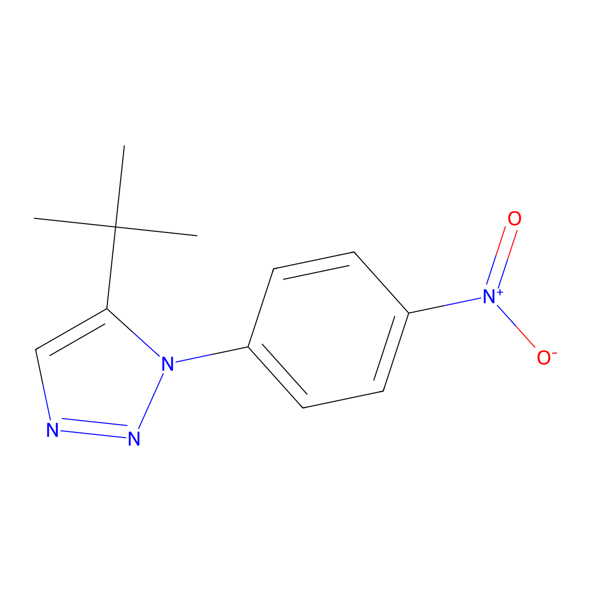 5-tert-butyl-1-(4-nitrophenyl)-1H-1,2,3-triazole molecular structure, CAS 313372-79-1