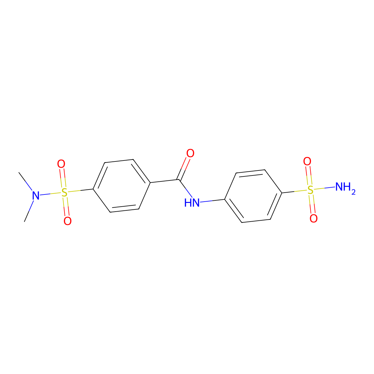 4-(dimethylsulfamoyl)-N-(4-sulfamoylphenyl)benzamide molecular structure, CAS 313372-94-0