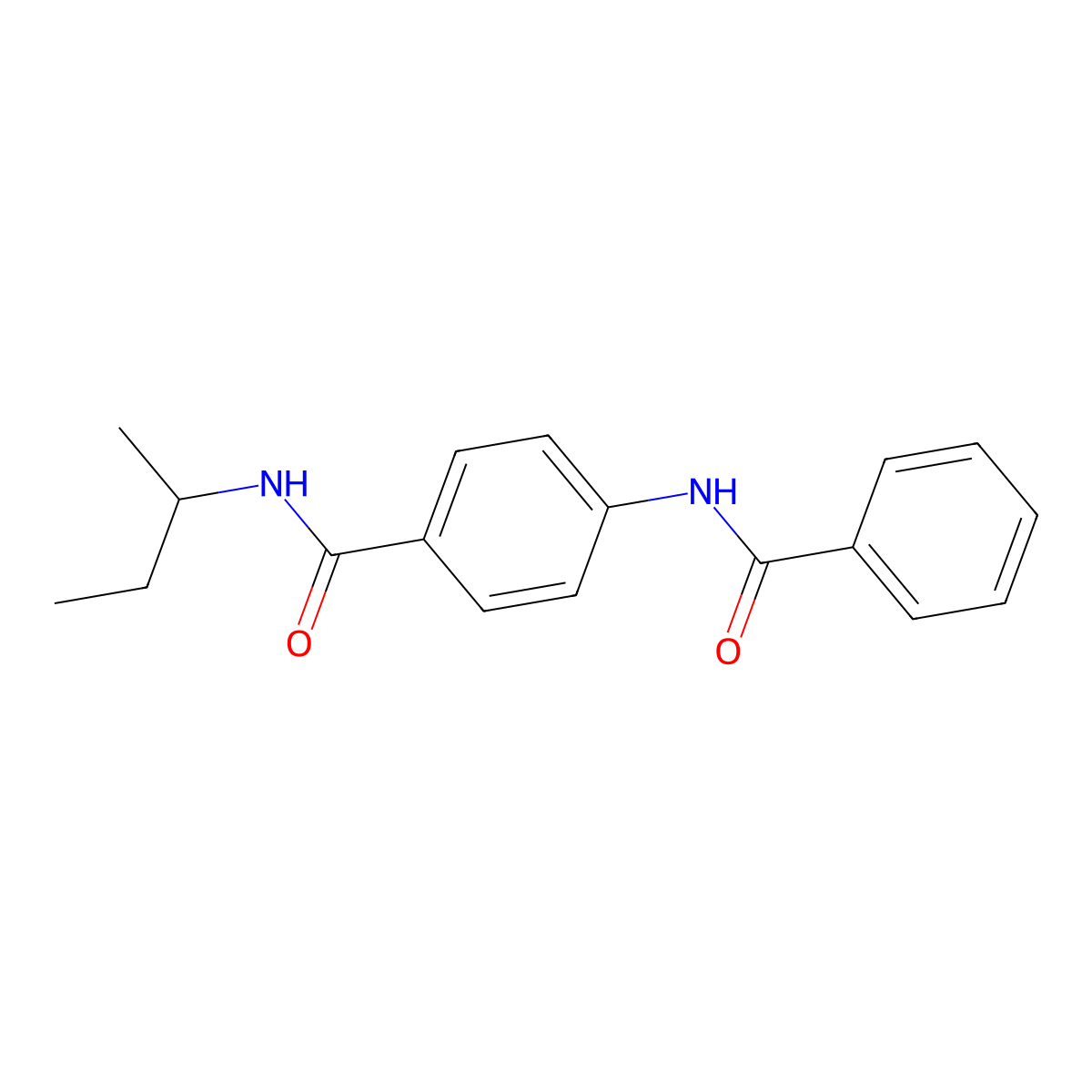 4-benzamido-N-butan-2-ylbenzamide molecular structure, CAS 313373-64-7