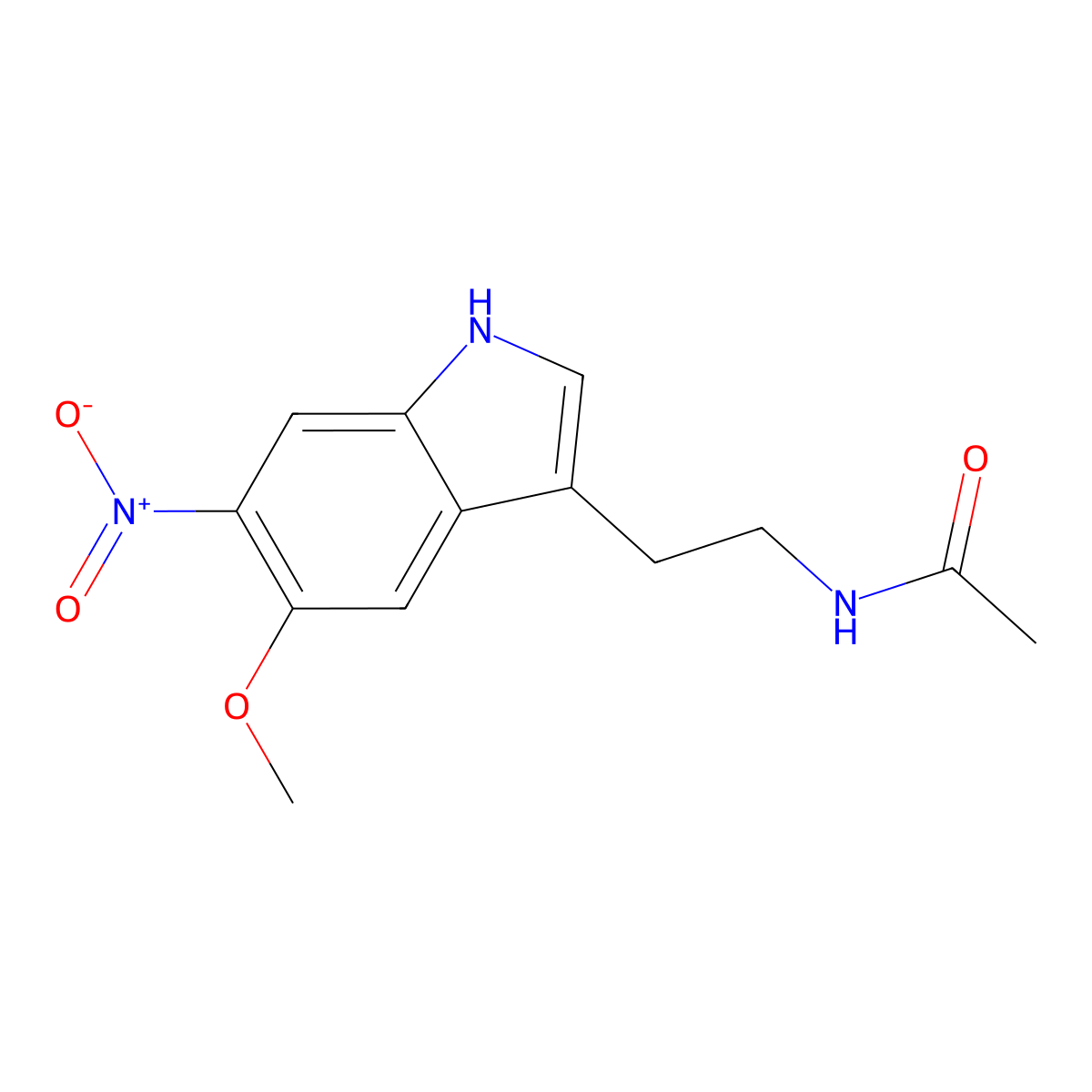 N-[2-(5-methoxy-6-nitro-1H-indol-3-yl)ethyl]acetamide molecular structure, CAS 313373-75-0
