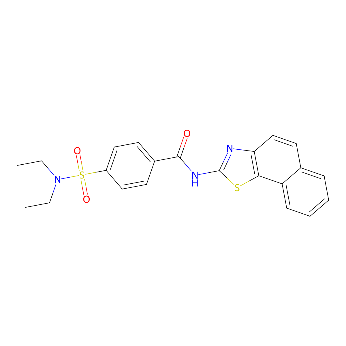 N-benzo[g][1,3]benzothiazol-2-yl-4-(diethylsulfamoyl)benzamide molecular structure, CAS 313373-94-3