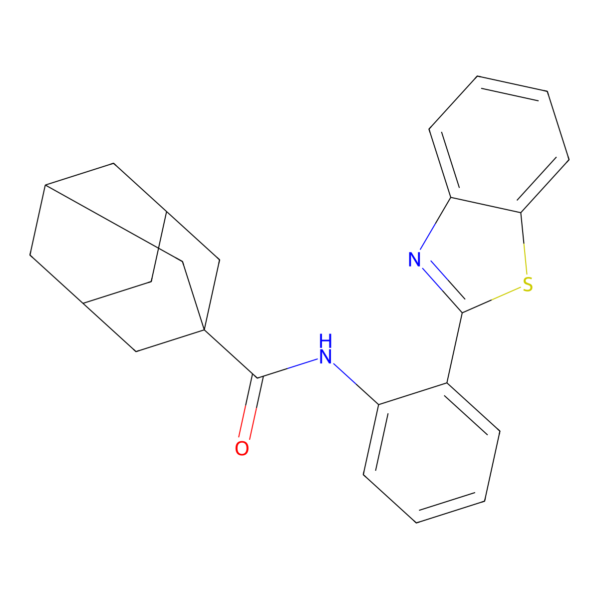 N-[2-(1,3-benzothiazol-2-yl)phenyl]adamantane-1-carboxamide molecular structure, CAS 313374-03-7