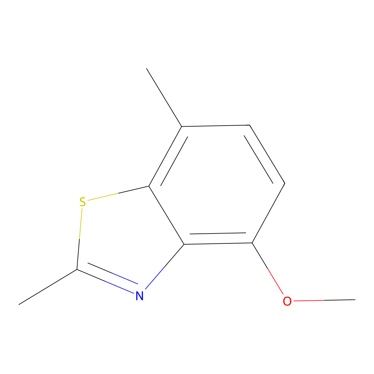 4-Methoxy-2,7-dimethyl-1,3-benzothiazole molecular structure, CAS 313374-33-3