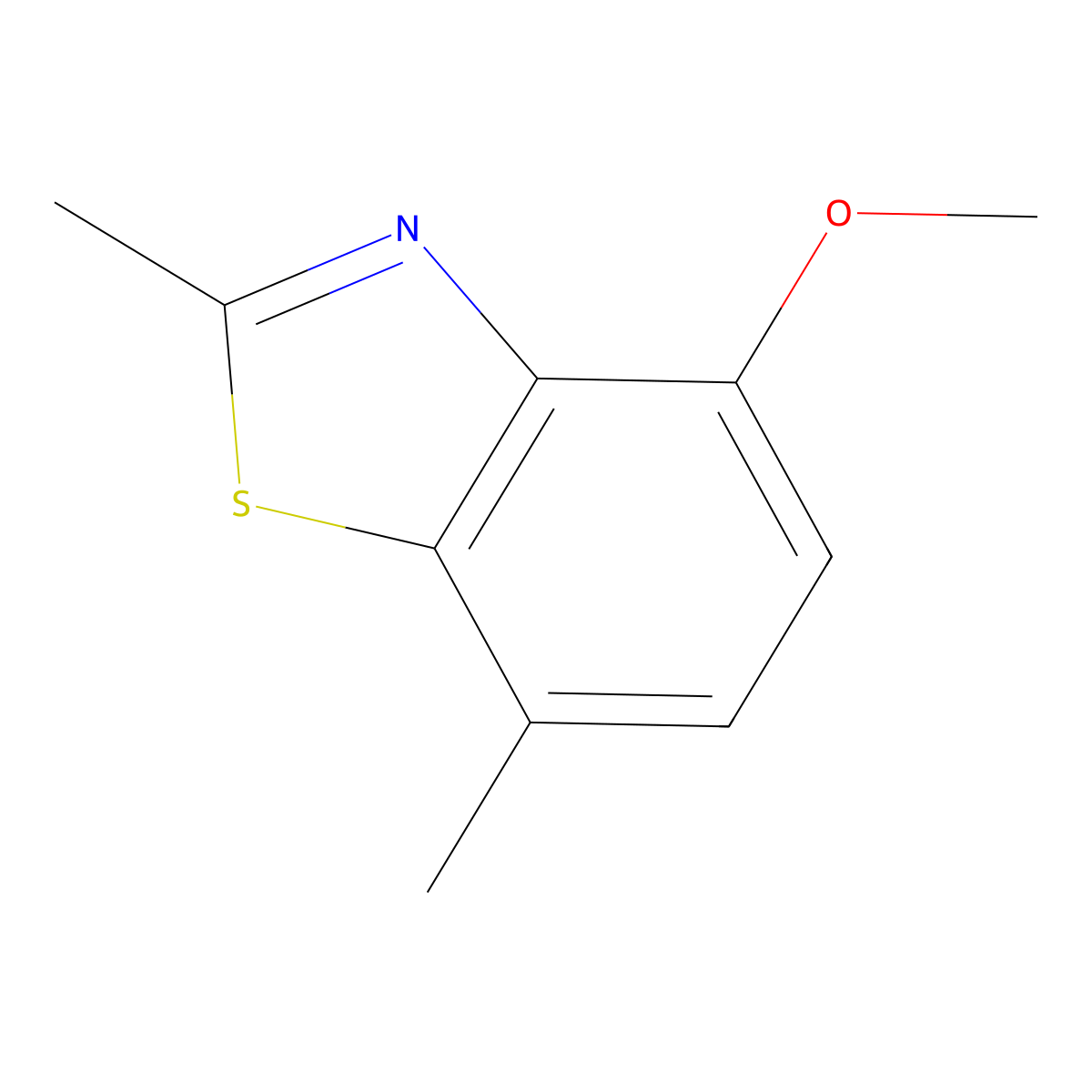 4-Methoxy-2,7-dimethyl-1,3-benzothiazole molecular structure, CAS 313374-33-3