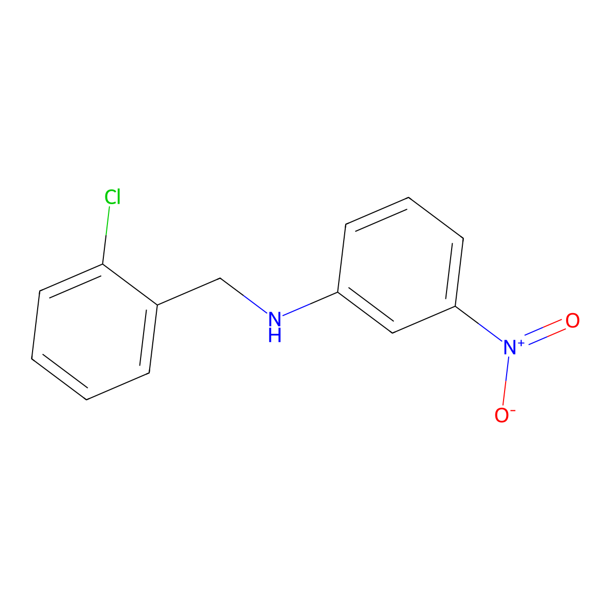 N-[(2-chlorophenyl)methyl]-3-nitroaniline molecular structure, CAS 313374-34-4