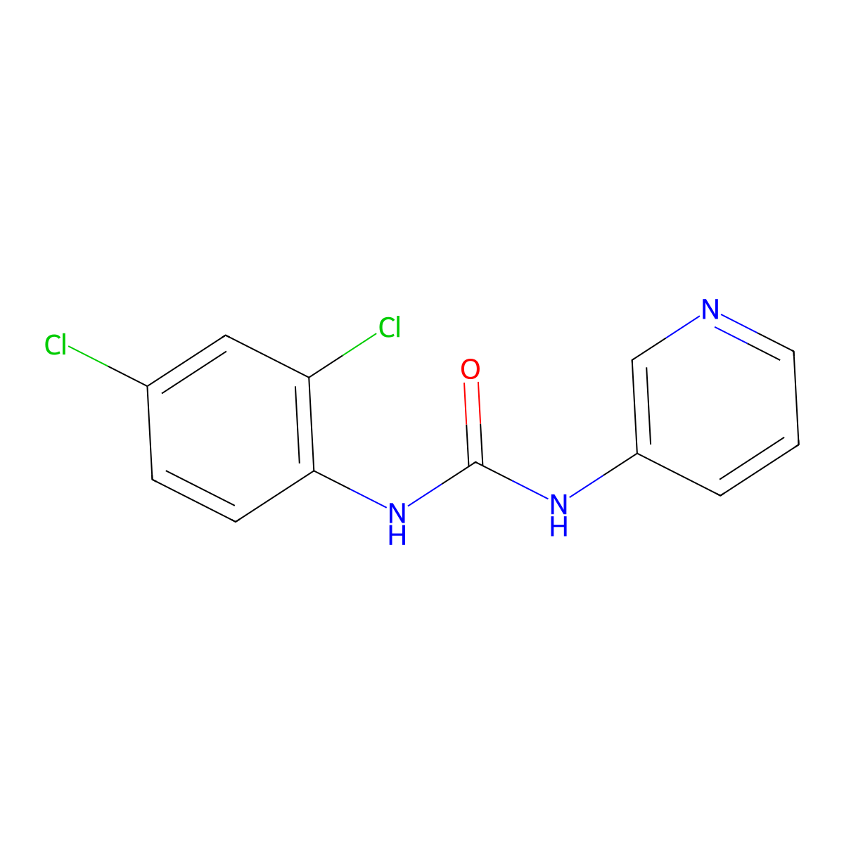 1-(2,4-Dichlorophenyl)-3-pyridin-3-ylurea molecular structure, CAS 313374-35-5