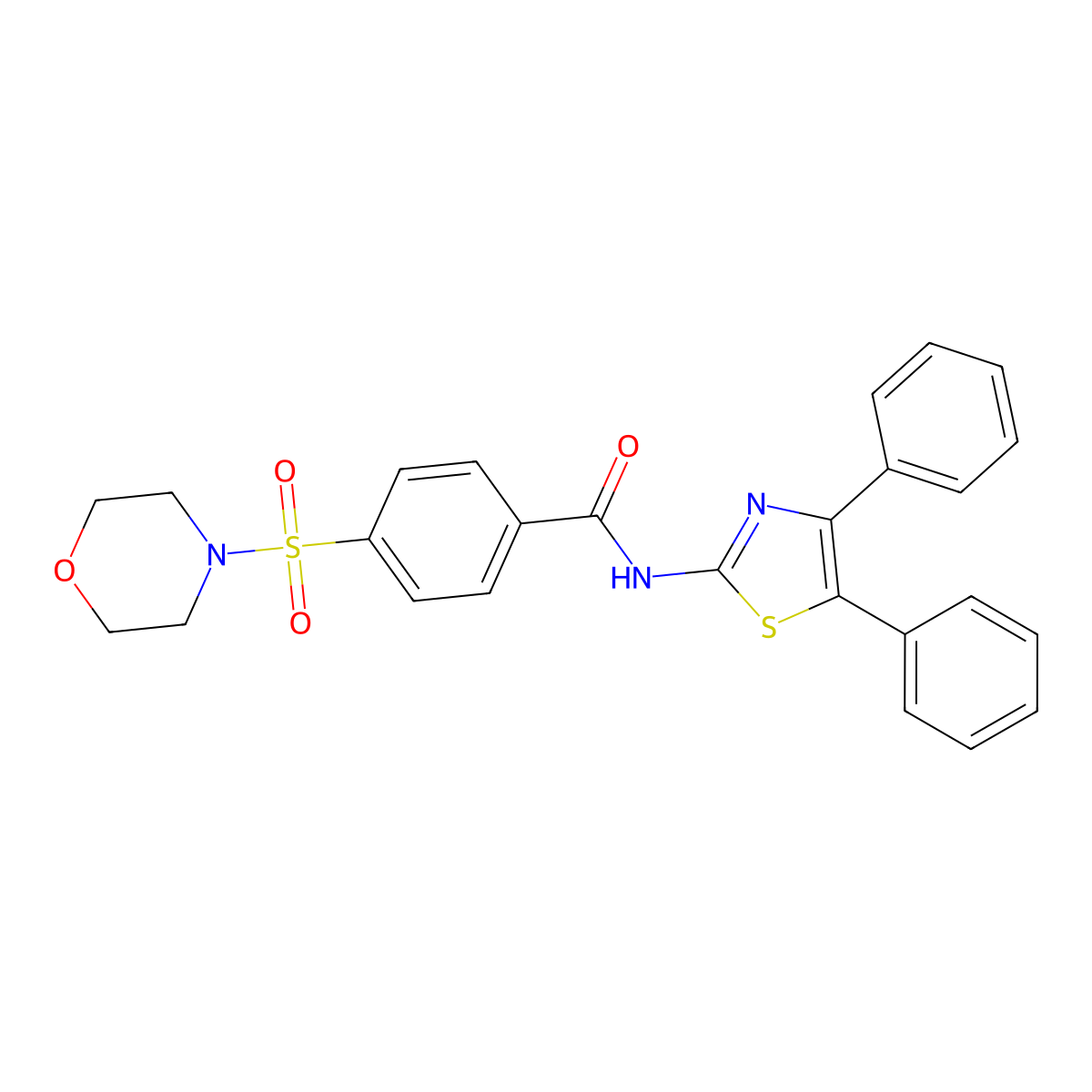 N-(4,5-diphenylthiazol-2-yl)-4-(morpholinosulfonyl)benzamide molecular structure, CAS 313375-30-3