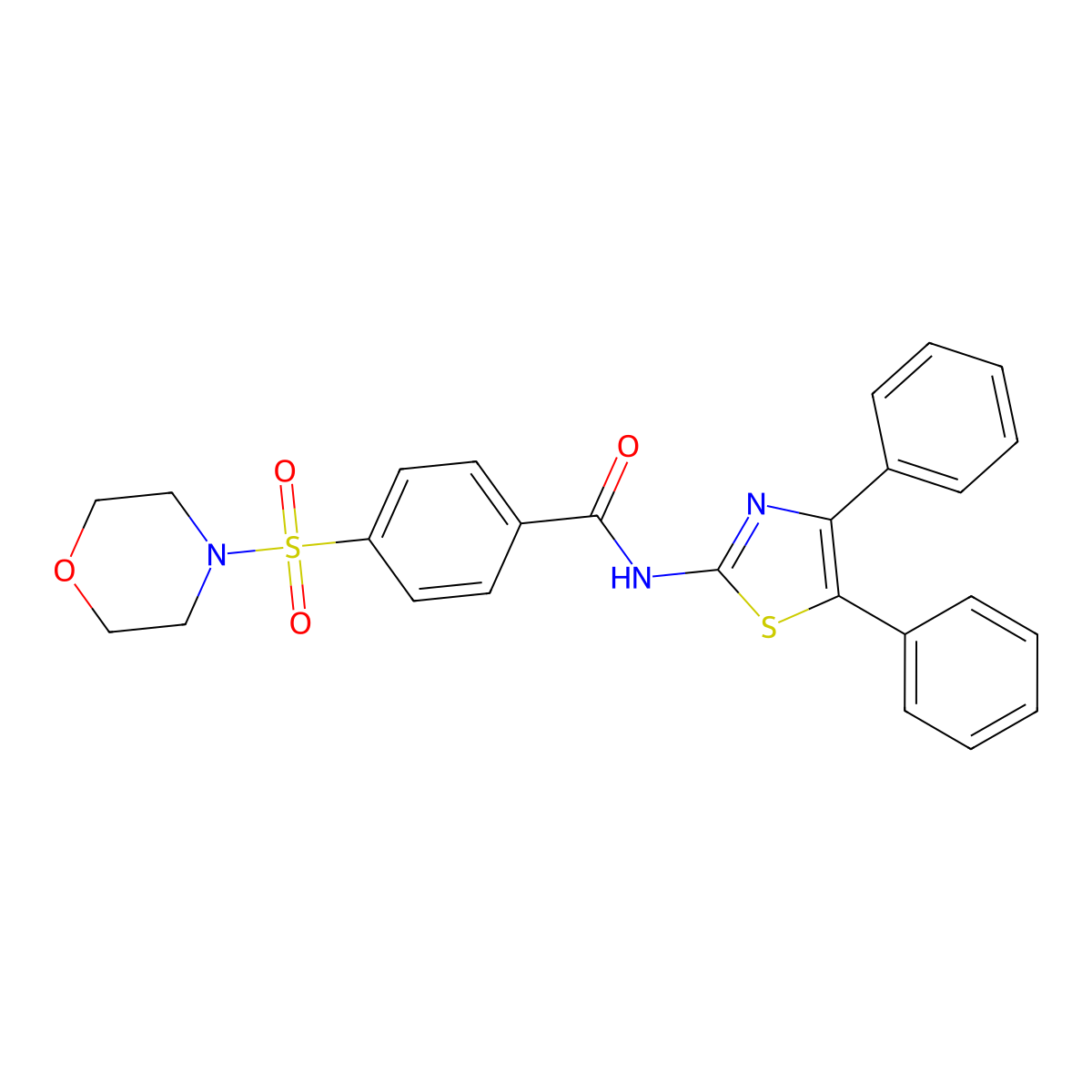 N-(4,5-diphenylthiazol-2-yl)-4-(morpholinosulfonyl)benzamide molecular structure, CAS 313375-30-3