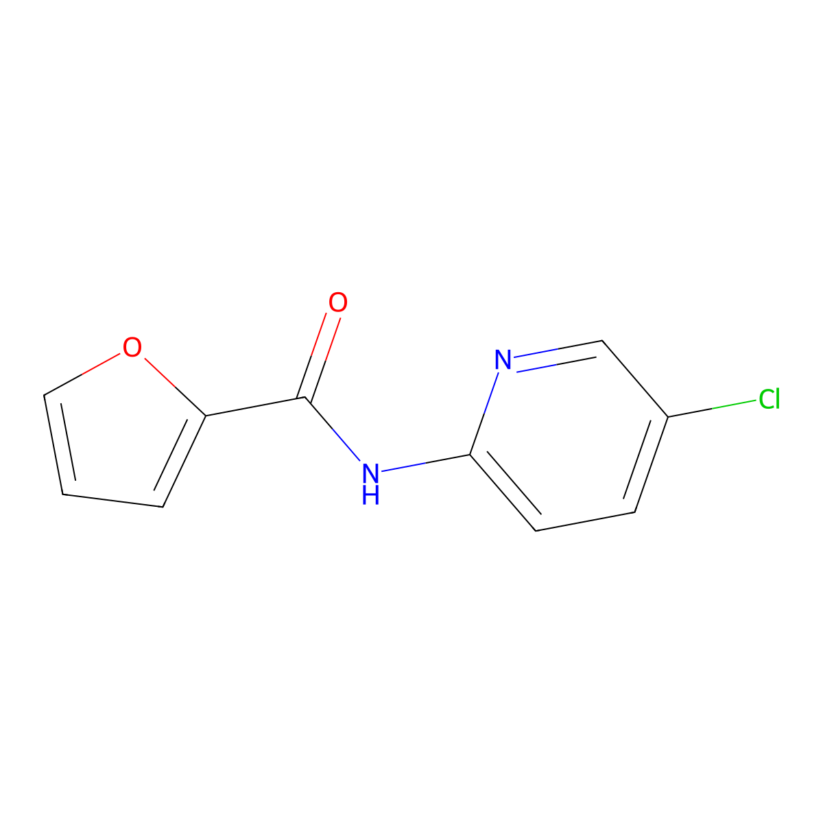 N-(5-chloropyridin-2-yl)furan-2-carboxamide molecular structure, CAS 313375-36-9