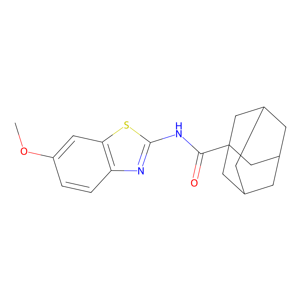 N-(6-methoxy-1,3-benzothiazol-2-yl)adamantane-1-carboxamide molecular structure, CAS 313375-68-7